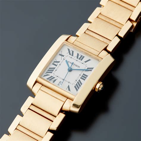 cartier tank francaise gold price